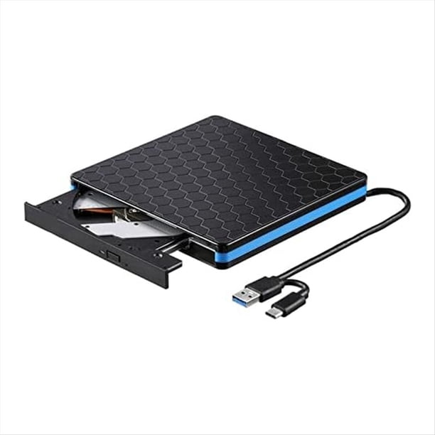 Reproductor de DVD Unidad óPtica Externa Tipo-C USB 3.0 Grabadora de CD/DVD 2 en 1 Lector de Tarjetas Unidad RW Reproductor de Unidad óPtica Externa