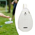 thumbnail image 4 of Raqueta de Portátil Bolso de Hombro Correa Bolsillo Malla Organizador Bolso Cremallera Bolsa para Botella Gimnasio Pelotas Blanco Sunnimix Tote de hombro de tenis, 4 of 8