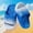 Blue, variant on Eltusu Girls Summer Slippers, Soft Sole Non-Slip Open Toe Beach Sandal Slide Shoes Blue Size 5-11 T