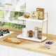 thumbnail image 2 of Organizador de baño Forbena Countertop de 2 niveles blanco/dorado, 2 of 7