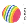 thumbnail image 4 of 3PCS Rainbow Cat Toy Balls Interactive Soft EVA Foam Pet Exercise Toys for Indoor Play and Chasing Lightweight Fetch Balls for Cats and Small Breed Dogs - A,Size S, 4 of 6