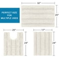 thumbnail image 5 of PrimeBeau Luxurious Non-Slip Absorbent 3 Piece Bathroom Rugs Set, Soft Bath Mat for Tub, Shower, Toilet, 5 of 7