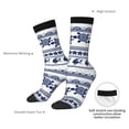 thumbnail image 4 of Hirioo Sea Underwater Turtles Pattern Adult Middle Tube Socks Breathable Sock Non-Pilling,Contrasting Color Design, 4 of 6