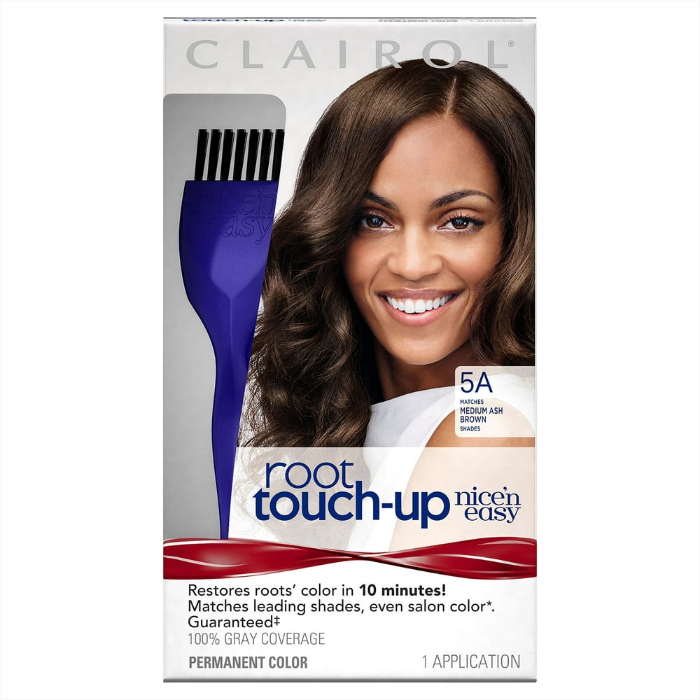 Clairol Nicen Easy Root Touch Up 5a Medium Ash Brown Permanent Hair Color 1 Kit Walmart