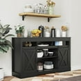 thumbnail image 3 of Royalcraft Television Stand with 2 Shelves and Storage Cabinet, Wood Black, 58', 3 of 10