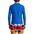 thumbnail image 4 of Bathing Suits for Teens Rash Guard Swimsuits Set for Boys Hawaiian Print Long Sleeve Swim Shirt with Swim Trunks Vacation Modest Two Piece Swim Set for 3-14Years, 4 of 7