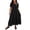 Black, variant on Womens Short Sleeve Dresses Plus Size Casual Square Neck High Waist Resort Maxi Dresses Flowy Beach Vacation Sundresses