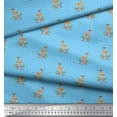 thumbnail image 3 of Soimoi Blue Cotton Cambric Fabric Dot & Deer Animal Decor Fabric Printed Yard 56 Inch Wide, 3 of 3