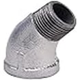 thumbnail image 2 of Anvil 8700128401, Malleable Iron Pipe Fitting, 45 Degree Street Elbow, 1/4" NPT Male x NPT Female, Galvanized Finish, 2 of 5