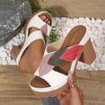 thumbnail image 6 of Pandaie Womens Platform Heeled Sandals Chunky High Heel Wedge Slides Pumps Hollow Orthopedic Summer Dressy Shoes Size 6-10, 6 of 9