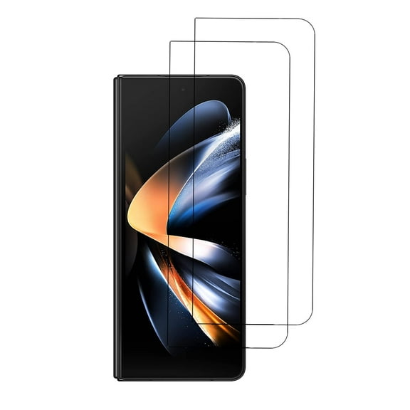 [2 Pack] Tempered Glass Screen Protector Frontier Protective Protector Clear Cover for Samsung Galaxy Z Fold 4 2022 LEEKUANGSU