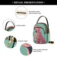 thumbnail image 4 of FORMRS Crossbody Bag for Women Quilted Travel Shoulder Cell Phone Purse with Chain Strap Handbag, Big Pink Cheetah, 4 of 7