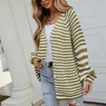 thumbnail image 3 of SWSMCLT Women's Long Sleeve Cardigan Sweater Spring Fashion Coat Winter Sweater Warm Button Down Soft Fall Loose Acrylic Casual Green Medium, 3 of 5