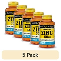 (5 pack) Mason Natural Zinc 50 mg Tablets - Improved Immune Support