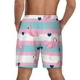 thumbnail image 3 of Kdxio Flamingo1 Print Men'S Swim Trunks With Compression Liner 7 Inch Inseam Quick Dry Swim Shorts, 3 of 7