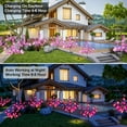 thumbnail image 5 of Outdoor Flower Solar Lights 2 Pack, Waterproof Solar Orchid Lights, Solar Stake Lights for Patio Back Yard Pathway Walkway Garden Decor(Purple & Pink), 5 of 9