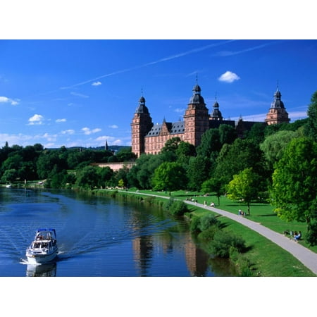 Renaissance Johannisburg Castle on Banks of Main River in Town of Aschaffenburg, Bavaria, Germany Print Wall Art By Dennis (Best Bank In Germany)