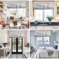 thumbnail image 5 of Gray Black Coastal Wave Farmhouse Short Window Curtain Valances, Summer Modern Ocean Beach Rod Pocket Kitchen Valances for Living Room Bedroom Bathroom Cafe 42" x 18", 5 of 8
