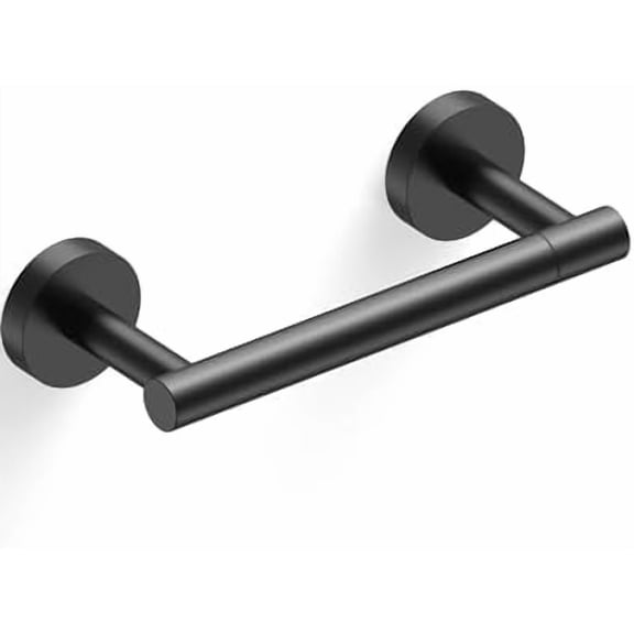 Matte Black Toilet Paper Holder SUS304 Stainless Steel Double Post Pivoting Toilet Paper Roll Holder Wall Mounted Toilet Tissue Holder for Commercial Bathroom RV