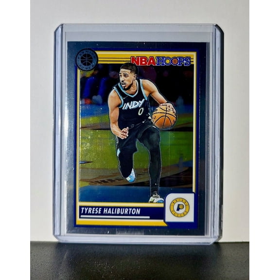 Tyrese Haliburton 2023-24 Panini Premium Stock NBA Hoops #201 Card Pacers