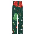 thumbnail image 4 of Christmas Tree Pajamas Leisure Trousers Soft Warm Sleepwear Bottoms Loose Retro Nightwear, 4 of 6