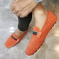 thumbnail image 4 of Big Size Men's Casual Loafers Slip On Leather Shoes Comfortable Lightweight Driving Shoes Male Moccasins Classic Penny Loafer Flats Boat Shoes Outdoor Walking Shoes, 4 of 7