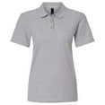 thumbnail image 2 of Gildan Softstyle Women's Pique Short Sleeve Polo Shirt GR648 in Sport Grey, L, 2 of 5