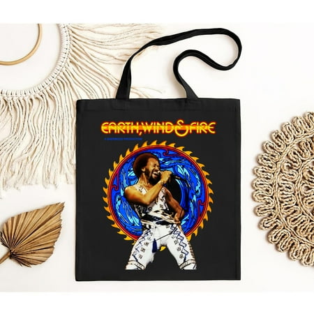 vintage Earth Wind And Fire Tote Bag Earth Wind And Fire Rock Music Short Sleeve T-TH20918