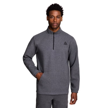Reebok Men's and Big Men's Unwind Mock Neck Quarter Zip Sweatshirt, Sizes XS-5XL