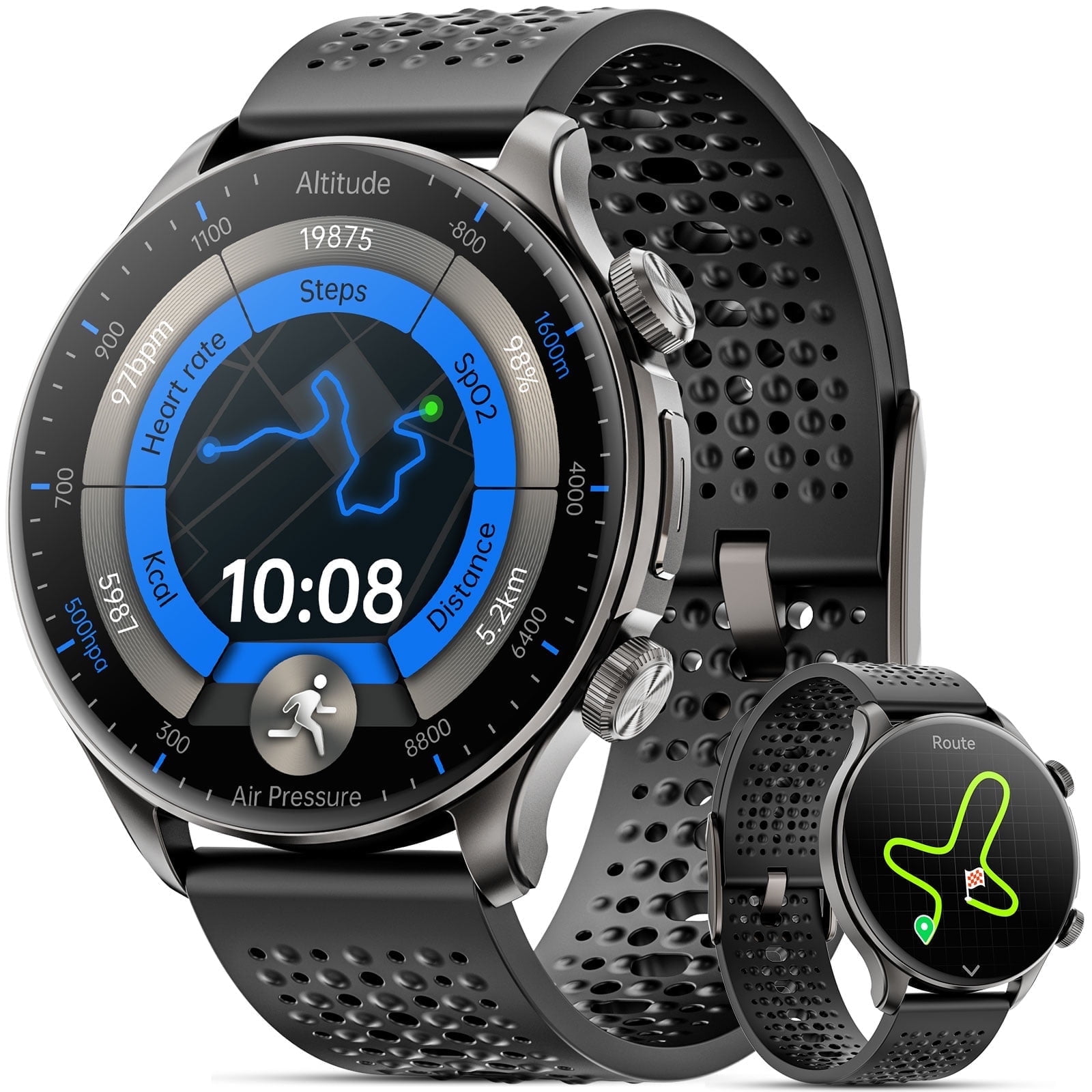 Fossil Men's Neutra Hybrid HR Smartwatch, Brown Leather