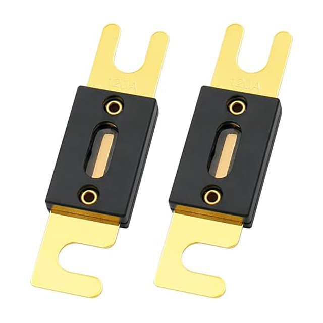 Fusible ANL Baomain 120A con terminales chapados en oro, paquete de 2