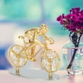 thumbnail image 5 of Matashi  24K Gold Plated Cyclist on a Bicycle Figurine w/ Crystals, Tabletop Cyclist Ornament Gift for Sports Fan, Trophy, 5 of 5