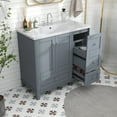 Churanty 36" Modern Bathroom Vanity with Sink and USB Charging ...