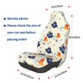 thumbnail image 2 of Picia Flower Leaves Print Waterproof Sweating Car Seat Cover for Post Gym Workout, Running, Beach and Hiking, Universal Fit Anti-Slip Bucket Seat Protector, 2 of 5