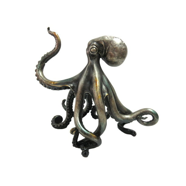 Rustic Silver Octopus Home Decor Standing Figurine 10 1 4 Inch Com - Octopus Home Decor