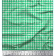 thumbnail image 1 of Soimoi Green Moss Georgette Fabric Diamond Geometric Printed Craft Fabric by the Yard 42 Inch Wide, 1 of 3