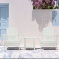 thumbnail image 4 of ENYLAY Folding Adirondack Chair Set with Side Table - HDPE Outdoor Patio Chairs, Weatherproof Chair with Reclining Back, and 2-Tier Storage End Table for Firepit or Garden (White，2 Chair＆1 Table), 4 of 7