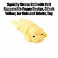 thumbnail image 2 of Squishy Stress Ball with Soft Squeezable Puppy Design, 3 Inch, Yellow, for Kids and Adults, Toy, 2 of 3