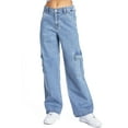 thumbnail image 2 of Cello Jeans Women's Low Baggy Skater Cargo Jeans, Light Denim, Size 11, 2 of 3