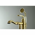 thumbnail image 3 of Kingston Brass KS7012RL Royale Freestanding Tub Faucet with Hand Shower, Polished Brass, 3 of 7