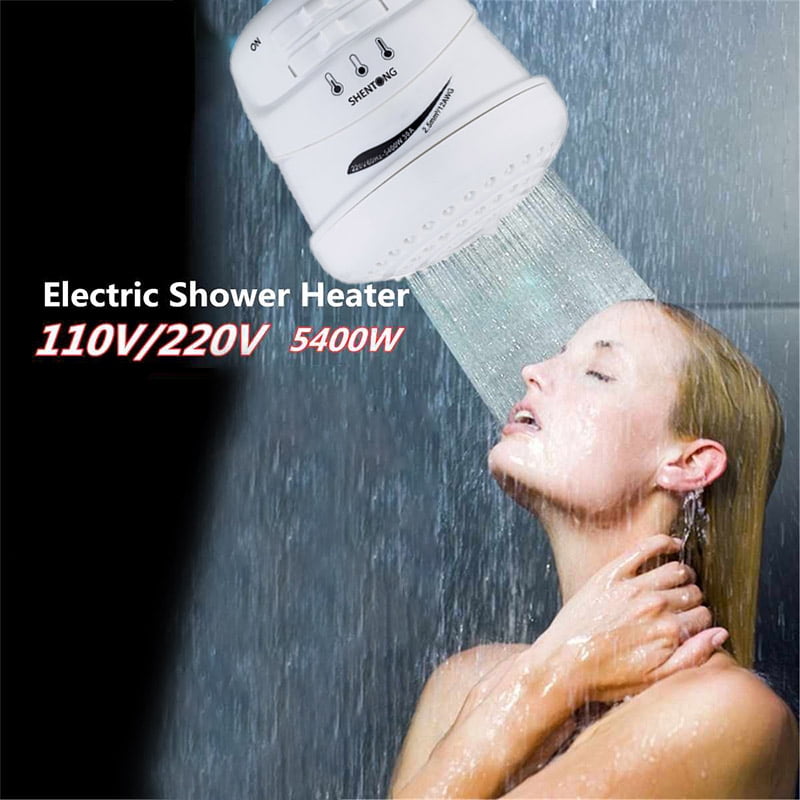 Electric Shower Head Instant Hot Water Heater 5400W 110V 3 Temperature