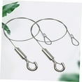 thumbnail image 3 of OUNONA 2Pcs Suspension Wire Rope Safety Hook Silver for Lighting Installation, 3 of 8