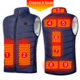 thumbnail image 4 of Heated Jacket 9 Heat Areas Heated Coat for Outdoor Hiking Camping (Blue M), 4 of 6