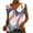 White, variant on DailyTrove Women's Baseball Print Sleeveless Tank - Casual V-Neck Top, Sporty for Games & Outings