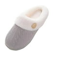 thumbnail image 5 of Mingws Shoes Womens Slippers Fluffy Warm Cozy Homewear Shoes Memory Foam Anti-Skid Slip-On Shoes, 5 of 5