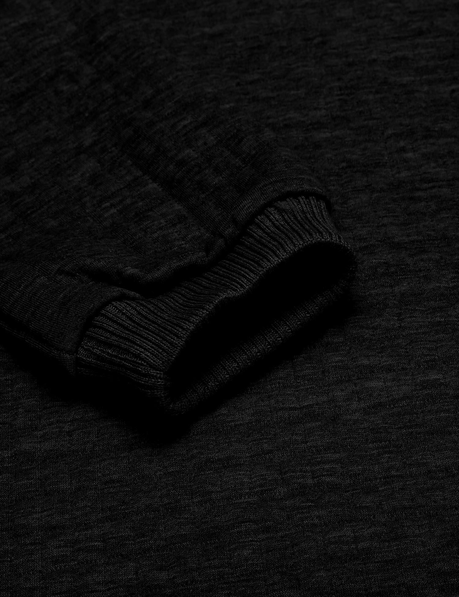 COOFANDY Men's Fashion Hoodies Sweatshirt Long Sleeve Workout Waffle Pattern Sweatshirts Solid Long Sleeve Pullover Black