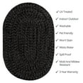 thumbnail image 3 of Homespice Decor 5' x 8' Oval Black Ultra Durable Braided Rug, 3 of 4