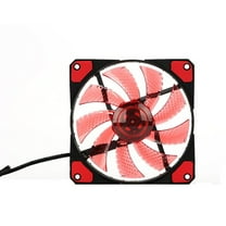 Fnochy Quiet LED PC Cooling Fan 120mm 15-Light Computer Case Fan 12V 4Pin High Airflow 53CFM Sleeve Bearing 3.6W