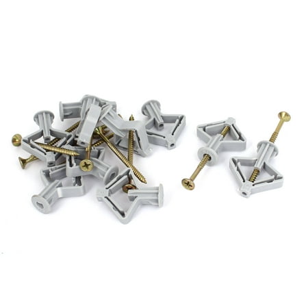 Unique Bargains Plasterboard Wall Curtains Self Drilling Screws Expansion Tube Anchors 10