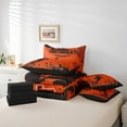thumbnail image 5 of Erosebridal Sports City Cincinnati Bedding Sets Queen Size,American Football Comforter Sets with Sheets,Rugby City Silhouette Bed in a Bag Queen Size,Luxurious Bedroom Decorative Reversible,7-Piece, 5 of 7